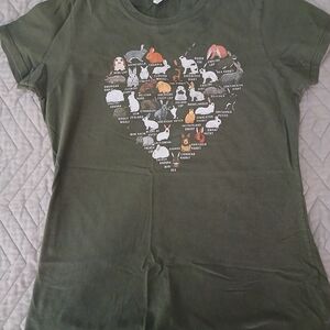 Vintage Rabbit Breeds T Shirt EVC Sz S